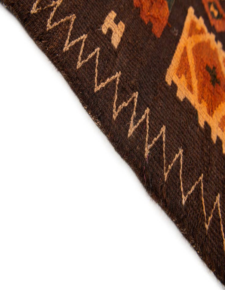 Detail image of  3' 4 x 12' 5  Hand Woven Kilim Fars Wool Runner Rug