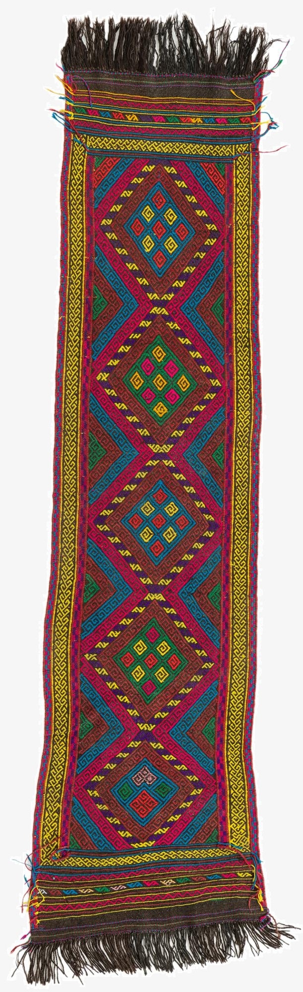  2' x 8' 2  Hand Knotted Kilim Fars Persian Wool Runner Rug