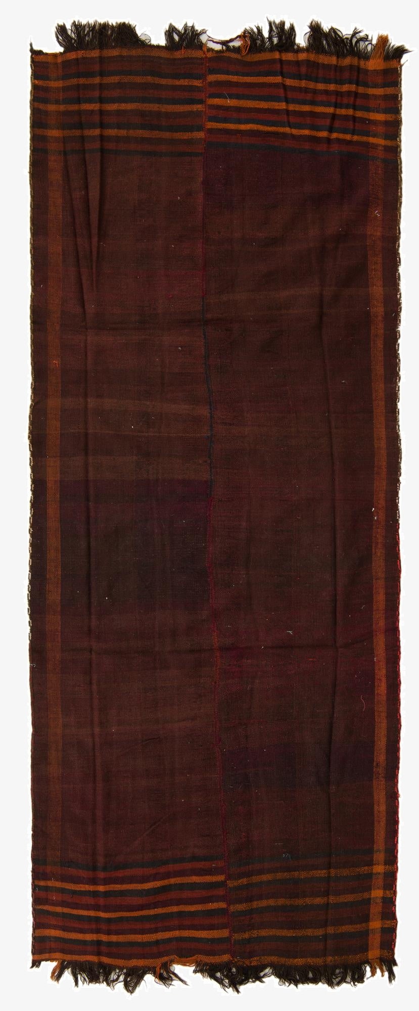  4' 5 x 11' 5  Hand Woven Kilim Fars Wool Runner Rug