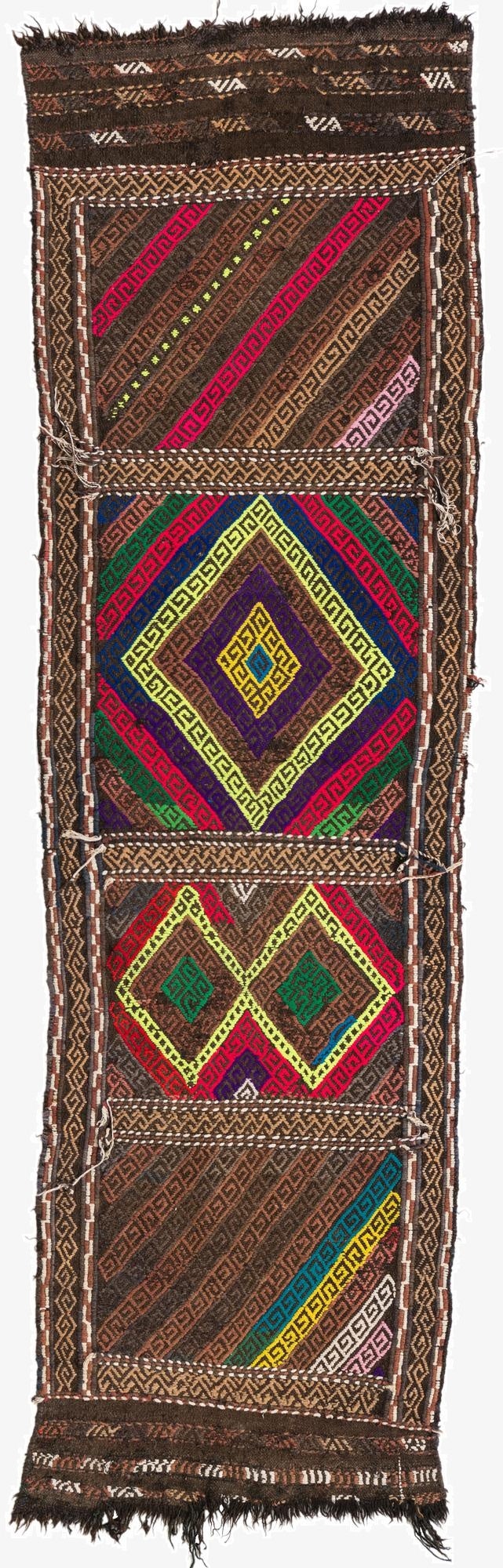  2' x 6' 10  Hand Knotted Kilim Fars Persian Wool Runner Rug