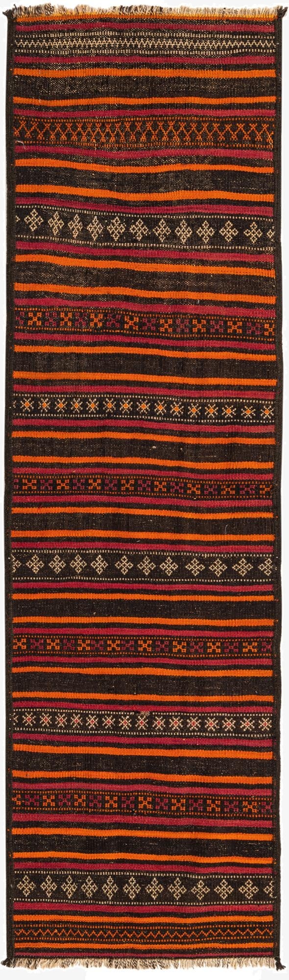  2' 5 x 8'  Hand Woven Kilim Fars Wool Runner Rug