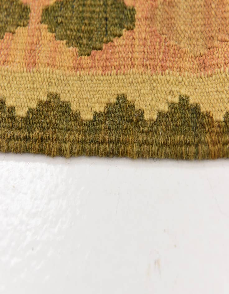 Detail image of  2' 8 x 9' 8  Hand Woven Kilim Maymana Wool Runner Rug