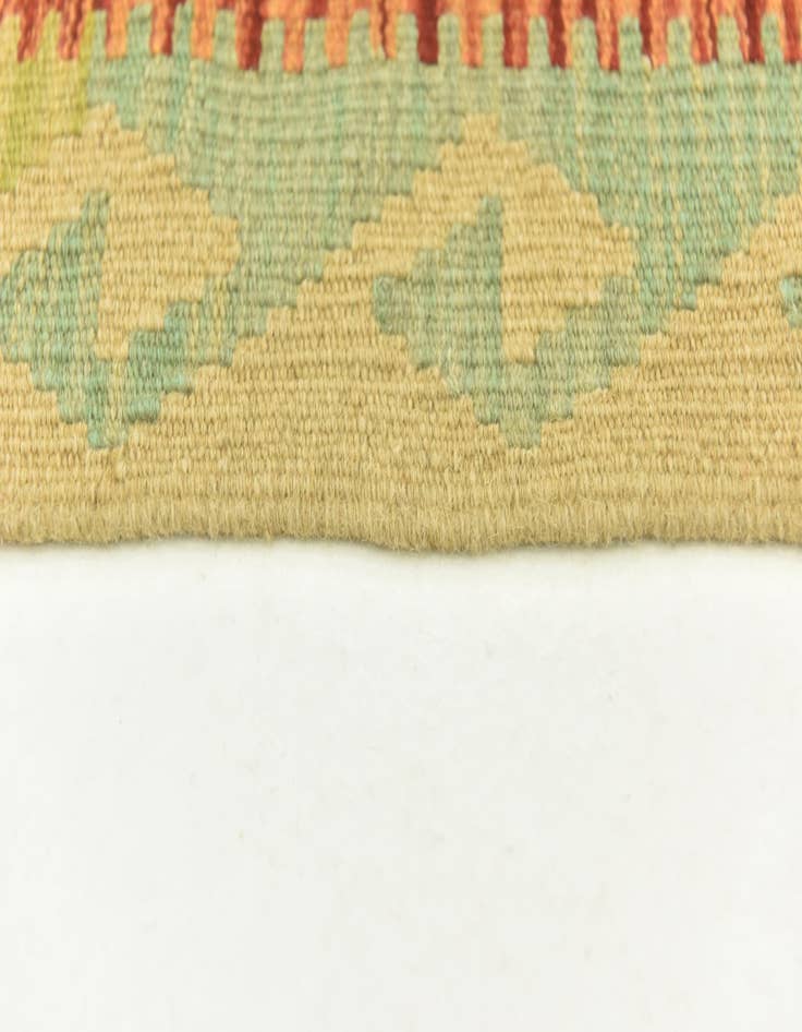 Detail image of  3' 4 x 6' 7  Hand Woven Kilim Maymana Wool Runner Rug