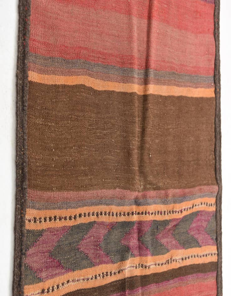 Detail image of  2' 6 x 9' 10  Hand Woven Kilim Maymana Wool Runner Rug