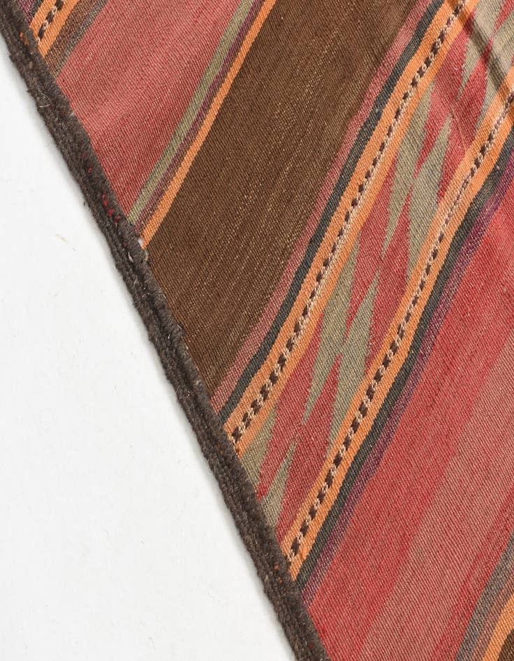 Detail image of  2' 6 x 9' 10  Hand Woven Kilim Maymana Wool Runner Rug