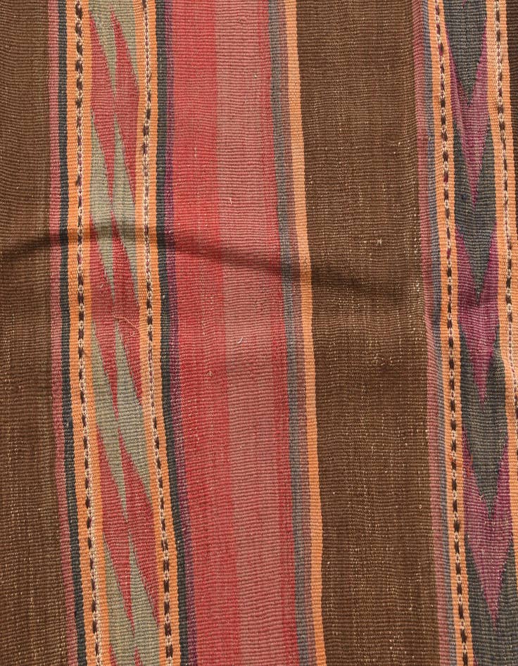 Detail image of  2' 6 x 9' 10  Hand Woven Kilim Maymana Wool Runner Rug