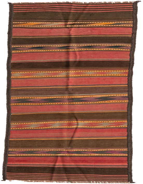 Primary image  2' 6 x 9' 10  Hand Woven Kilim Maymana Wool Runner Rug
