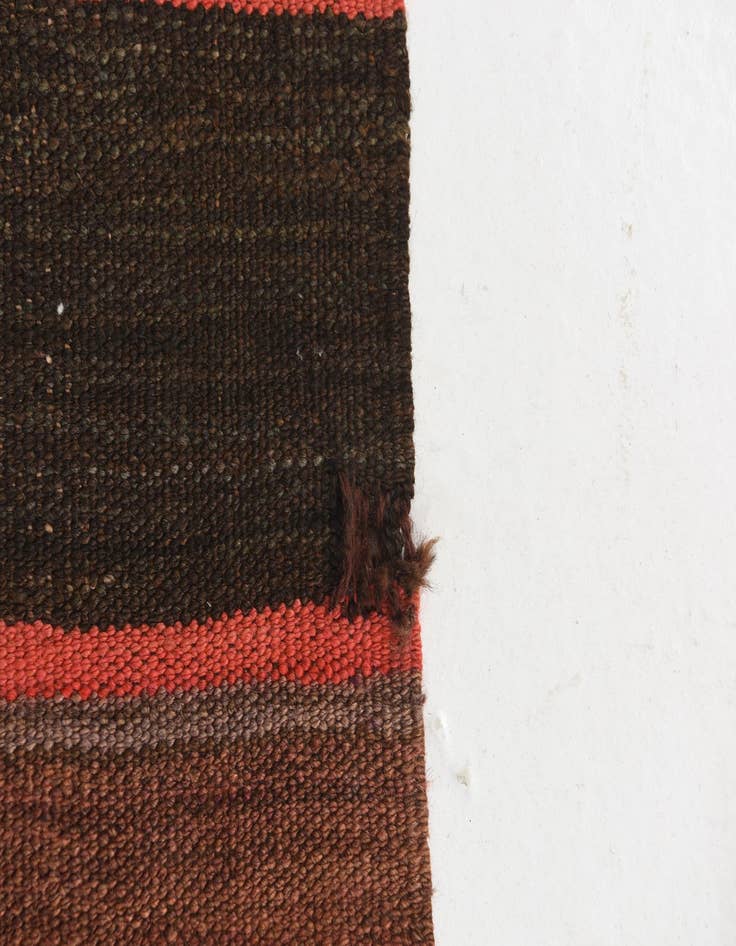 Detail image of  4' 4 x 14' 6  Hand Woven Kilim Maymana Wool Runner Rug