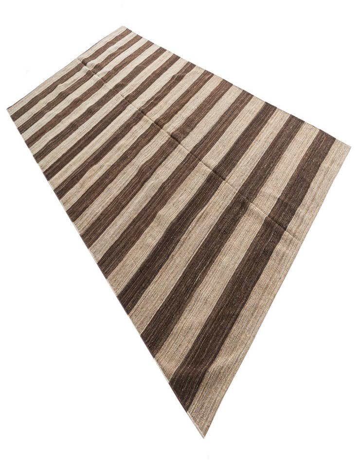 Detail image of  6' 6 x 12'  Hand Woven Kilim Modern Wool Runner Rug