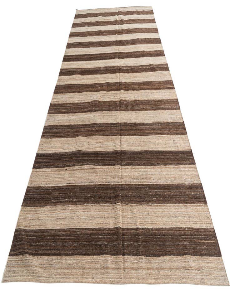 Detail image of  6' 6 x 12'  Hand Woven Kilim Modern Wool Runner Rug