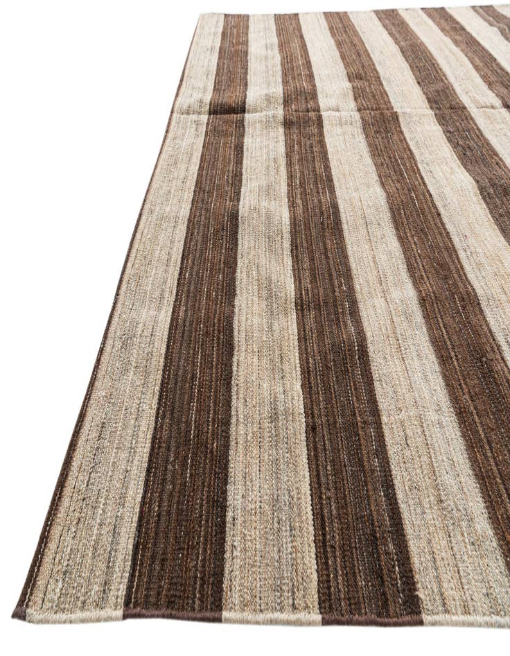 Detail image of  6' 6 x 12'  Hand Woven Kilim Modern Wool Runner Rug
