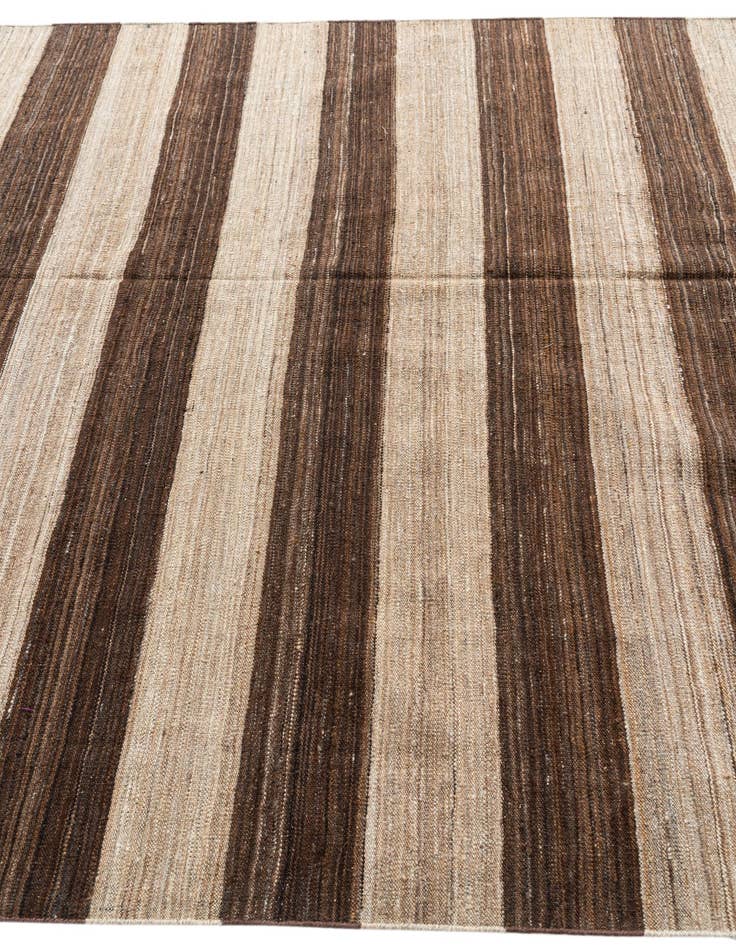 Detail image of  6' 6 x 12'  Hand Woven Kilim Modern Wool Runner Rug