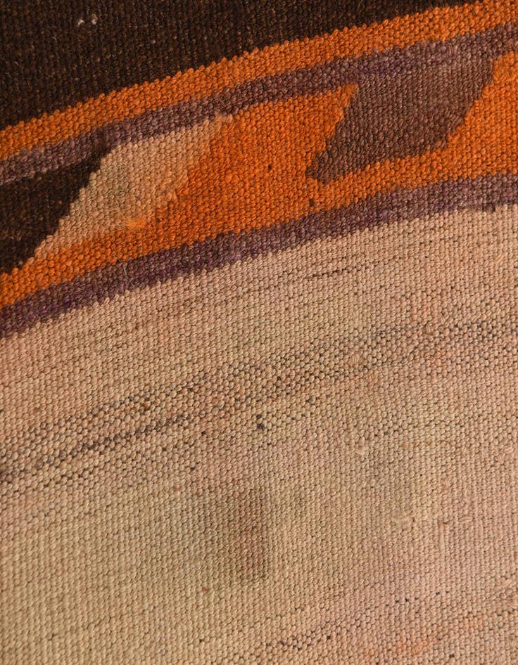 Detail image of  4' 7 x 13' 1  Hand Woven Kilim Modern Wool Runner Rug