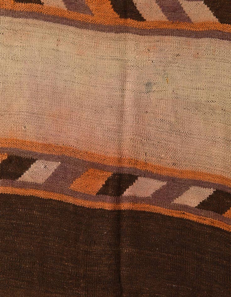Detail image of  4' 7 x 13' 1  Hand Woven Kilim Modern Wool Runner Rug