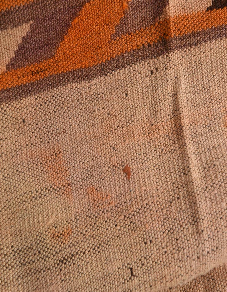 Detail image of  4' 7 x 13' 1  Hand Woven Kilim Modern Wool Runner Rug