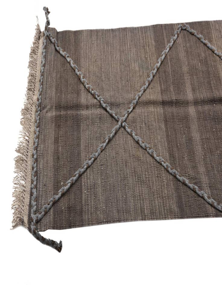 Detail image of  2' 6 x 8'  Hand Woven Kilim Modern Wool Runner Rug