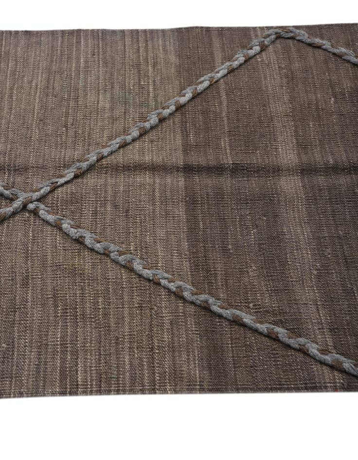 Detail image of  2' 6 x 8'  Hand Woven Kilim Modern Wool Runner Rug