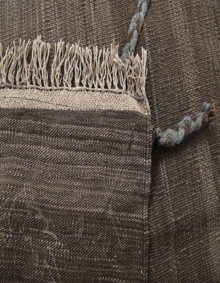 Detail image of  2' 6 x 8'  Hand Woven Kilim Modern Wool Runner Rug