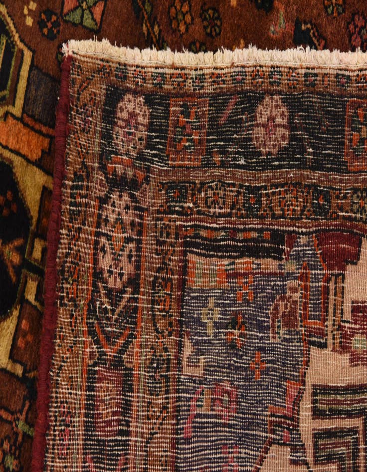 Detail image of  4' 7 x 10' 10  Hand Knotted Koliaei Persian Wool Runner Rug