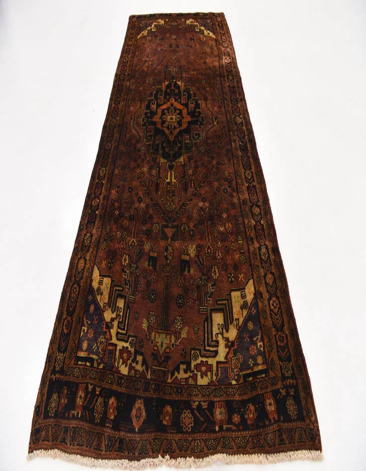 Detail image of  4' 7 x 10' 10  Hand Knotted Koliaei Persian Wool Runner Rug