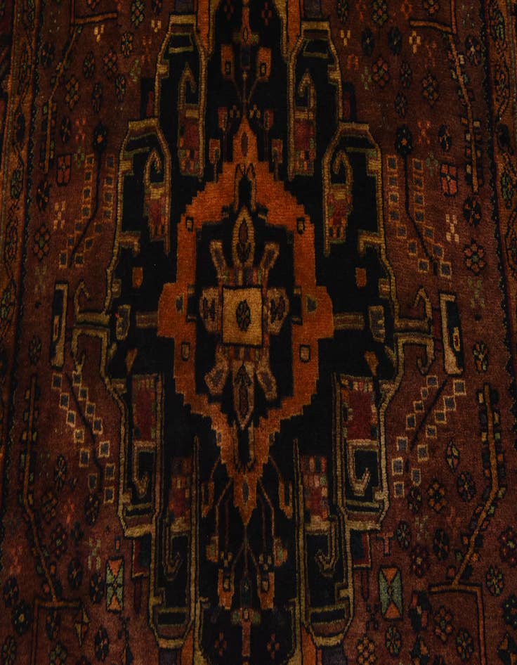 Detail image of  4' 7 x 10' 10  Hand Knotted Koliaei Persian Wool Runner Rug