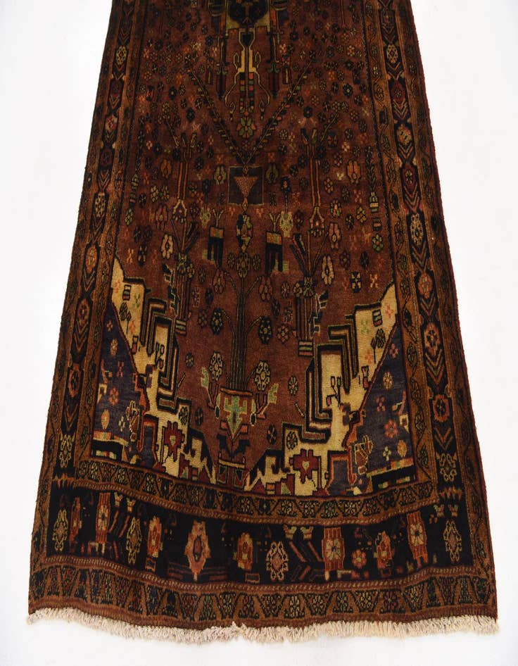 Detail image of  4' 7 x 10' 10  Hand Knotted Koliaei Persian Wool Runner Rug