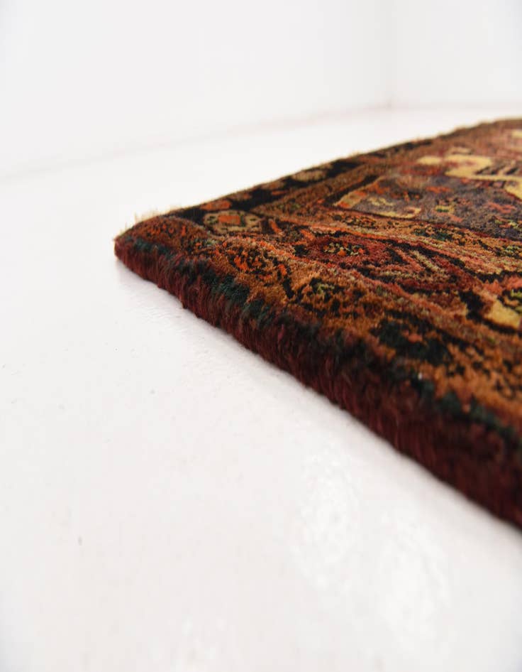 Detail image of  4' 7 x 10' 10  Hand Knotted Koliaei Persian Wool Runner Rug