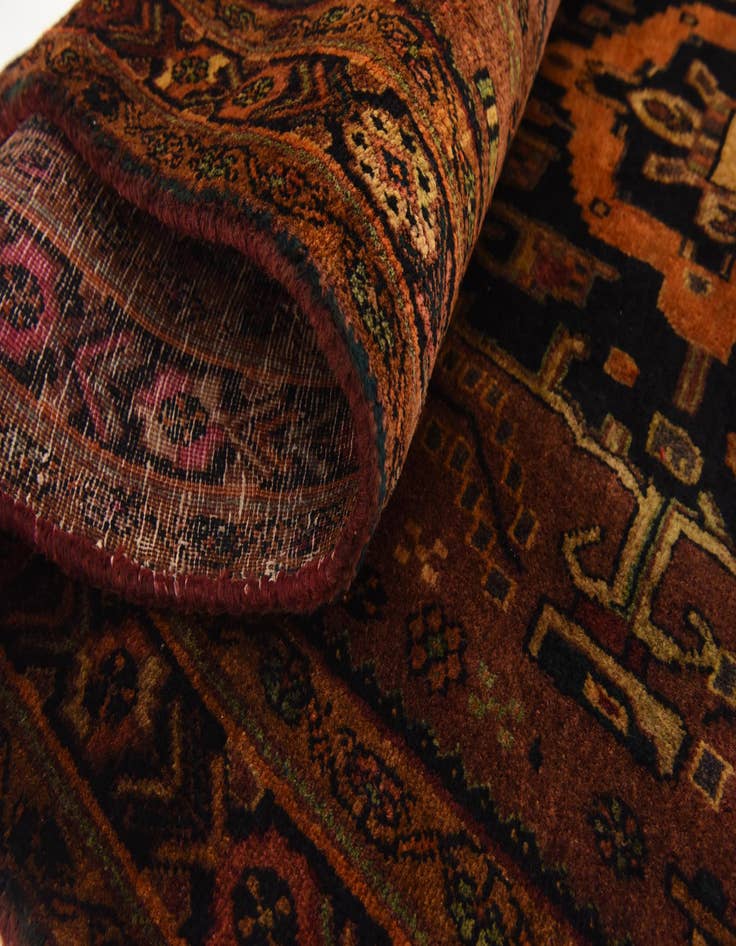 Detail image of  4' 7 x 10' 10  Hand Knotted Koliaei Persian Wool Runner Rug