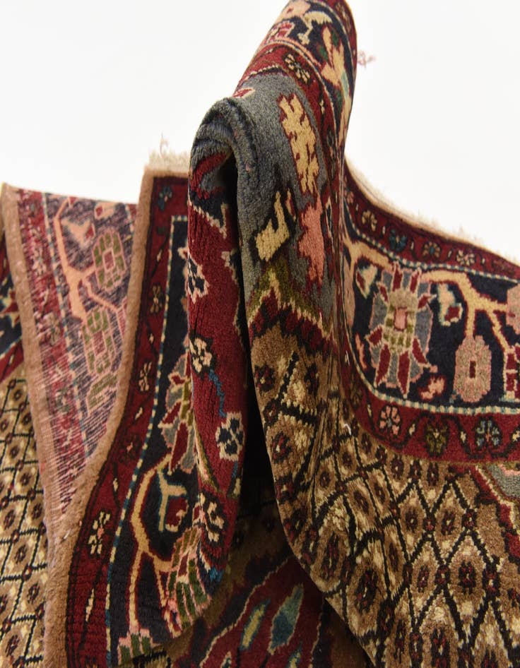 Detail image of  5' x 11'  Hand Knotted Koliaei Persian Wool Runner Rug