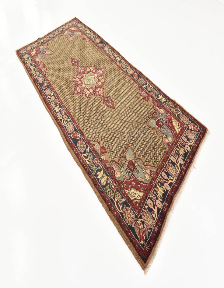 Detail image of  5' x 11'  Hand Knotted Koliaei Persian Wool Runner Rug