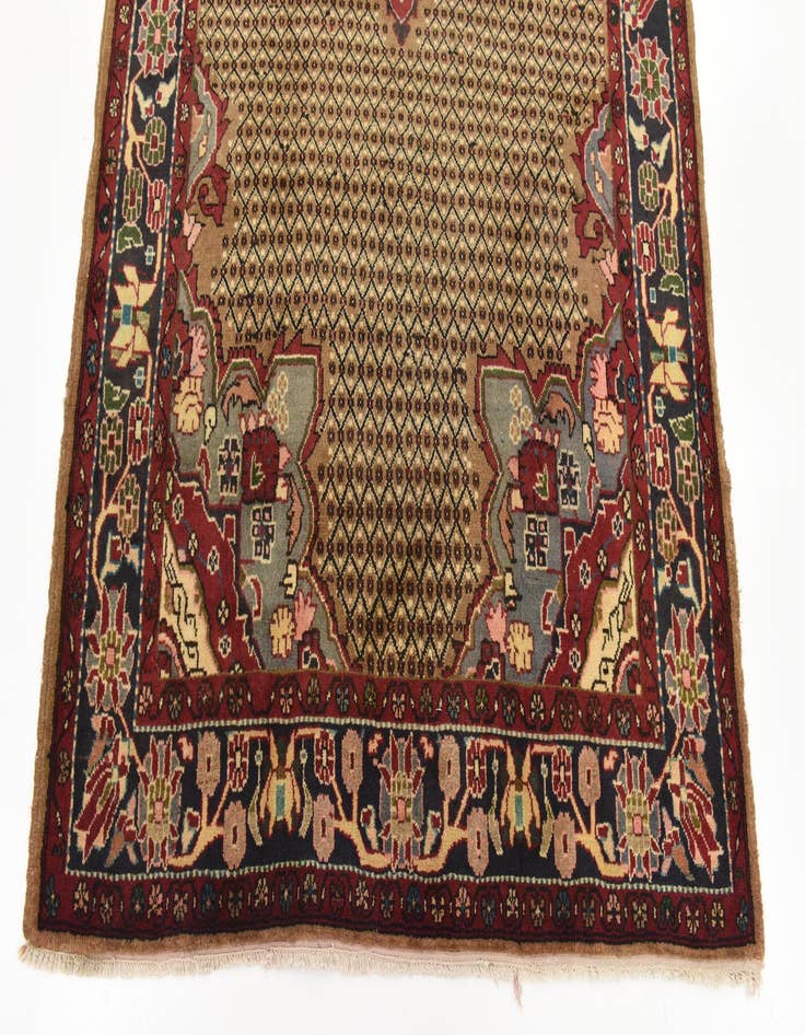 Detail image of  5' x 11'  Hand Knotted Koliaei Persian Wool Runner Rug