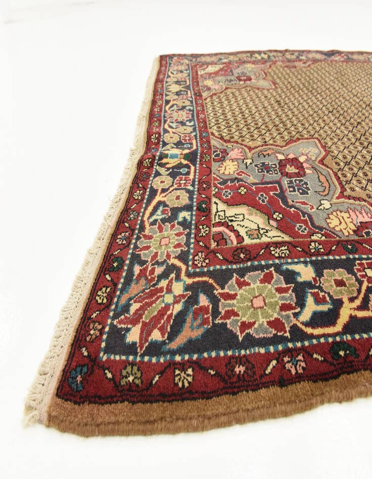 Detail image of  5' x 11'  Hand Knotted Koliaei Persian Wool Runner Rug