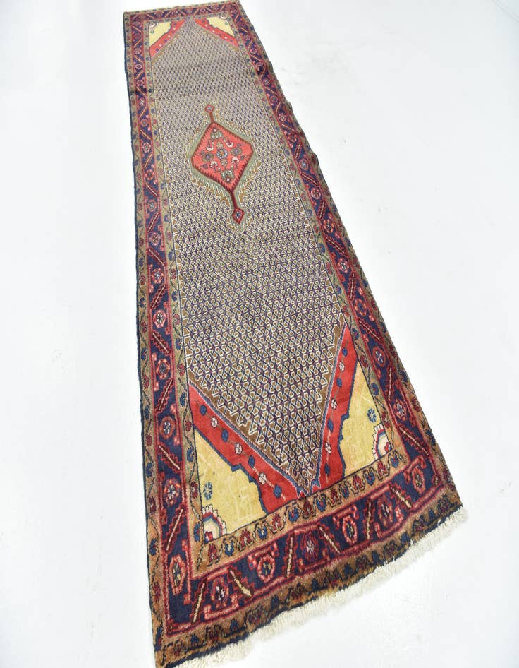 Detail image of 3' 5 x 9' 8 Hand Knotted Koliaei Persian Wool Runner Rug