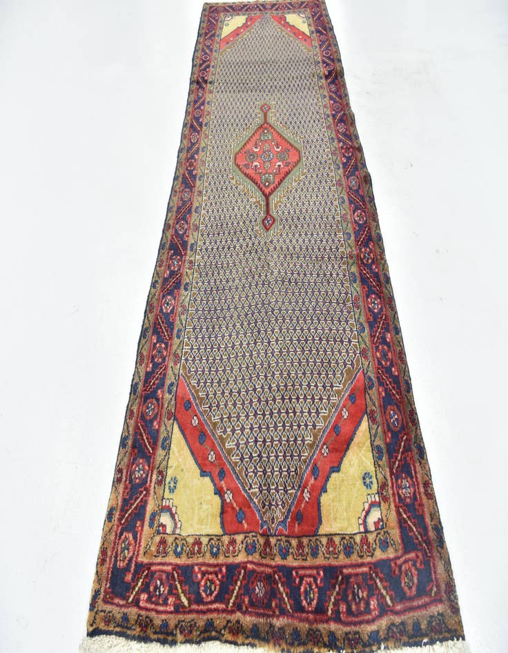 Detail image of 3' 5 x 9' 8 Hand Knotted Koliaei Persian Wool Runner Rug