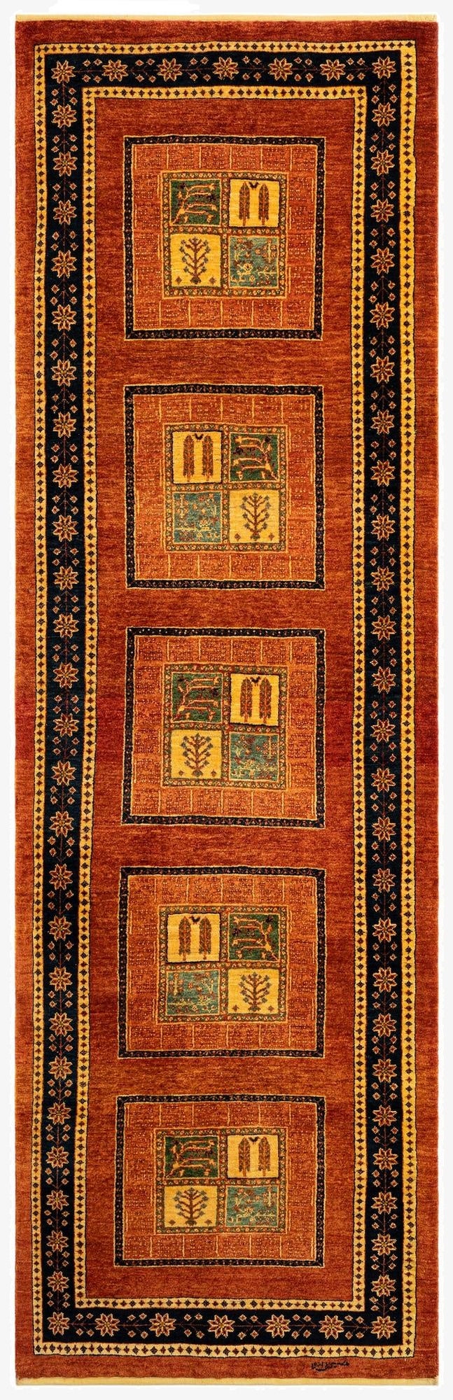  3' 1 x 9' 9 Luribaft Wool Runner Rug