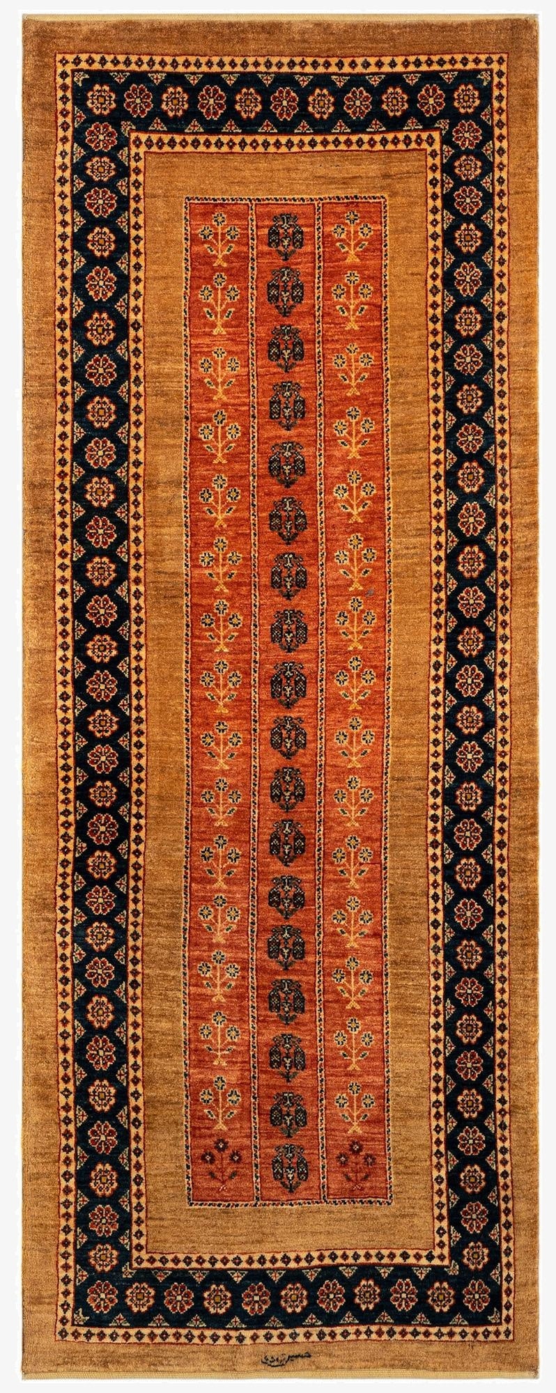  2' 8 x 6' 10 Luribaft Wool Runner Rug