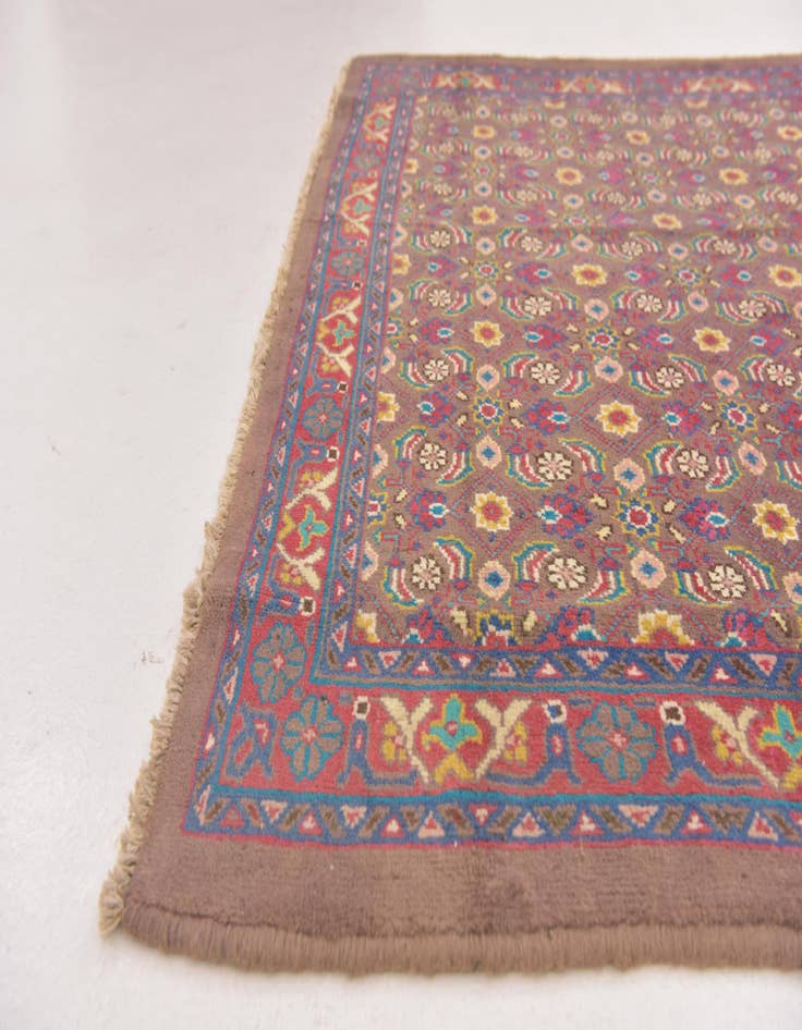 Detail image of  4' 4 x 10'  Hand Knotted Mahal Persian Wool Runner Rug