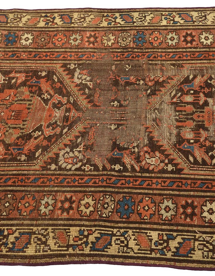 Detail image of  3' 3 x 7'  Hand Knotted Malayer Persian Wool Runner Rug