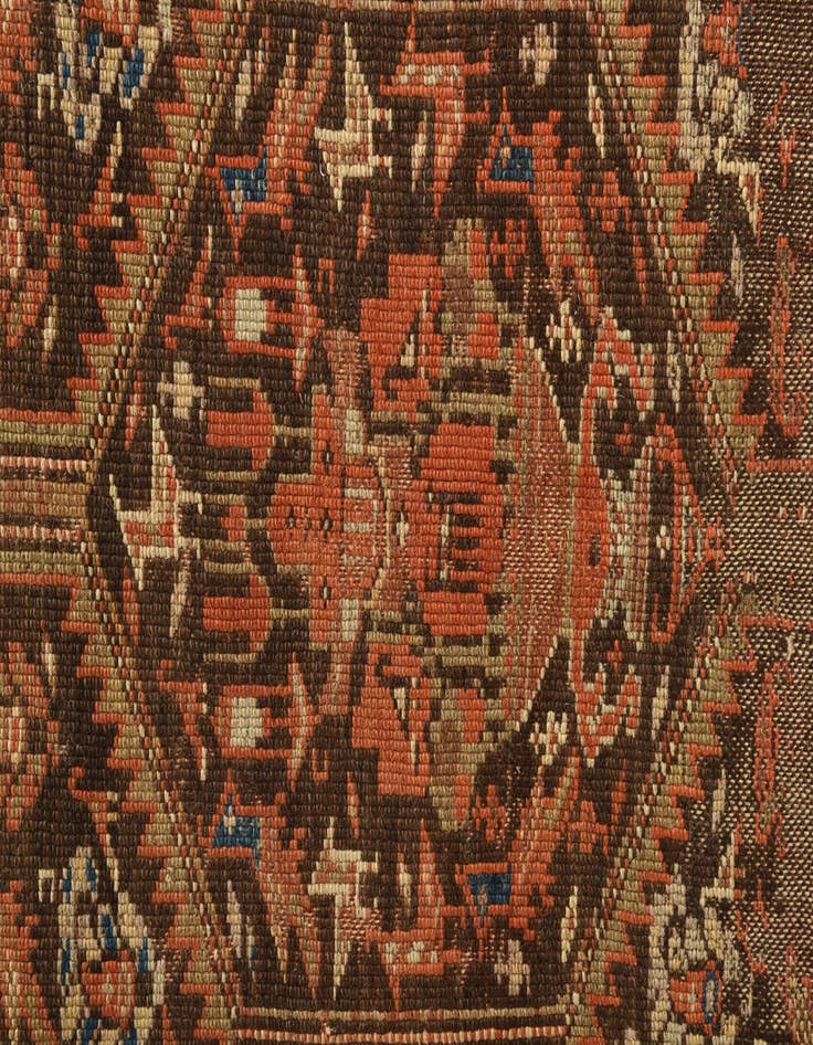 Detail image of  3' 3 x 7'  Hand Knotted Malayer Persian Wool Runner Rug