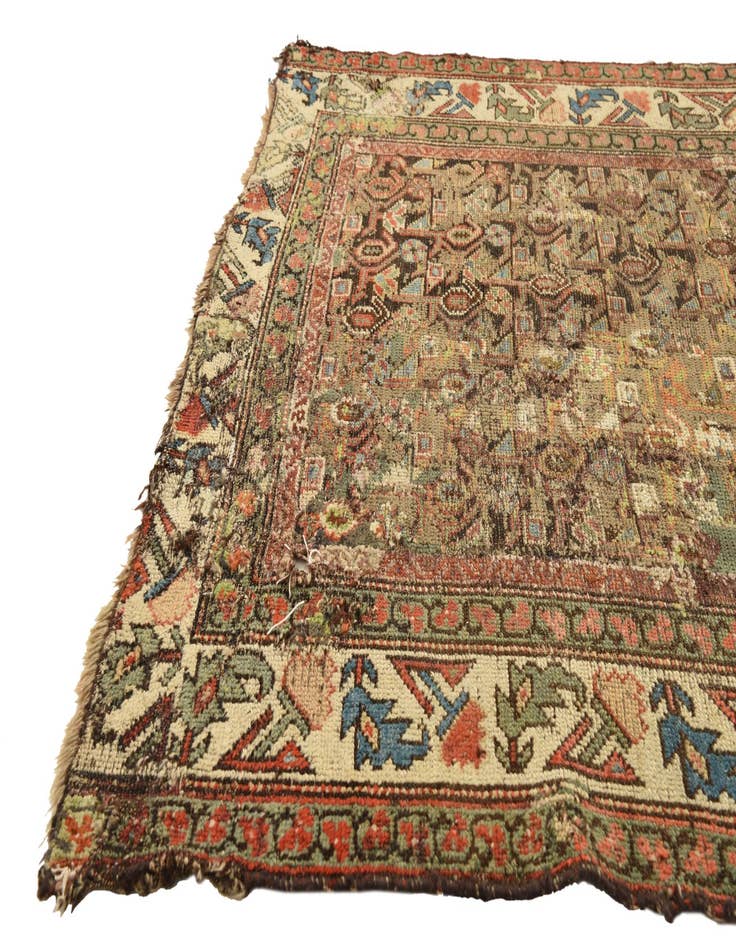 Detail image of  3' 4 x 7'  Hand Knotted Malayer Persian Wool Runner Rug