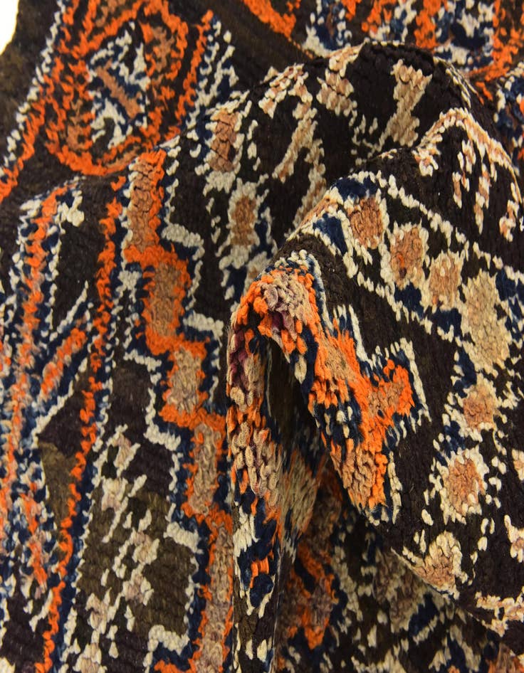 Detail image of  5' 9 x 11' 4  Hand Knotted Moroccan Wool Runner Rug