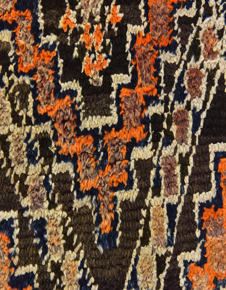 Detail image of  5' 9 x 11' 4  Hand Knotted Moroccan Wool Runner Rug