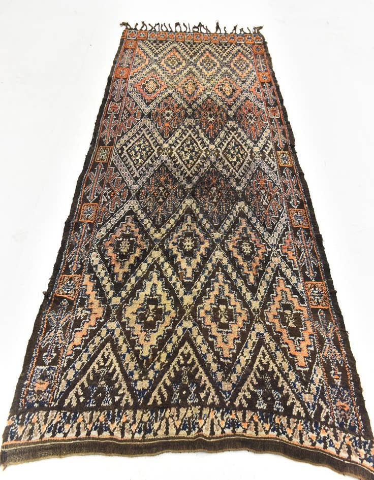 Detail image of  5' 9 x 11' 4  Hand Knotted Moroccan Wool Runner Rug