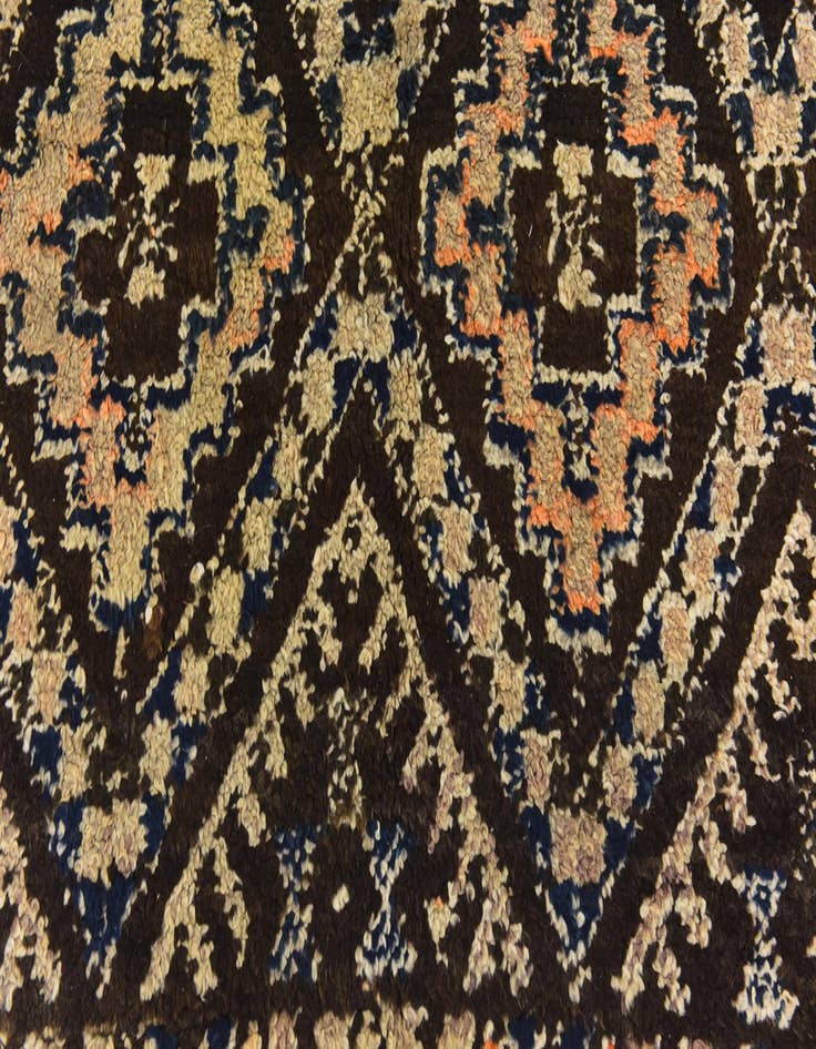 Detail image of  5' 9 x 11' 4  Hand Knotted Moroccan Wool Runner Rug