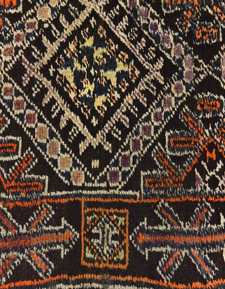 Detail image of  5' 9 x 11' 4  Hand Knotted Moroccan Wool Runner Rug