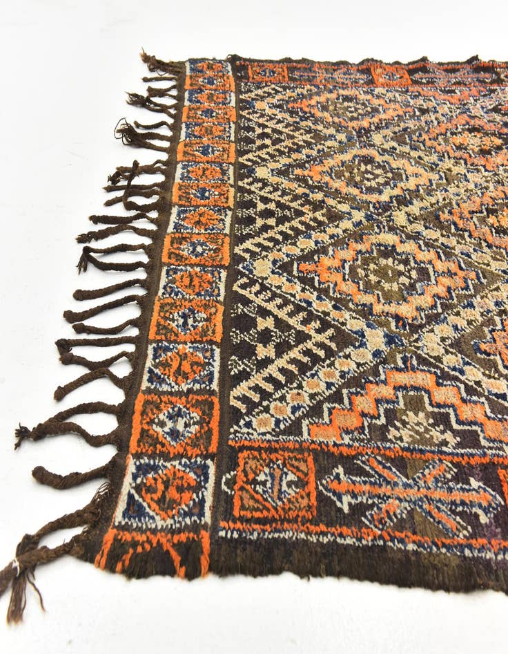 Detail image of  5' 9 x 11' 4  Hand Knotted Moroccan Wool Runner Rug