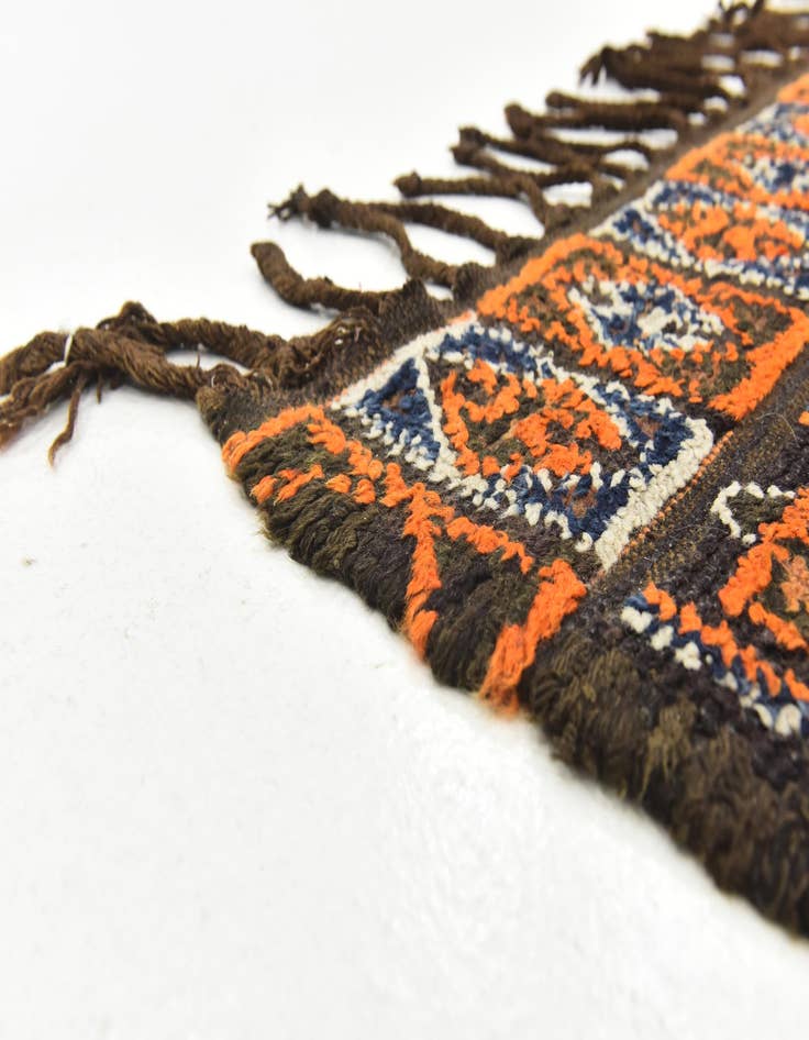 Detail image of  5' 9 x 11' 4  Hand Knotted Moroccan Wool Runner Rug