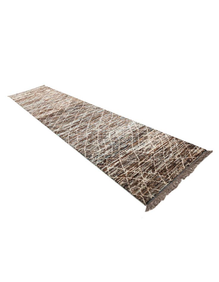 Detail image of  3' 5 x 15' 9  Hand Knotted Moroccan Wool Runner Rug