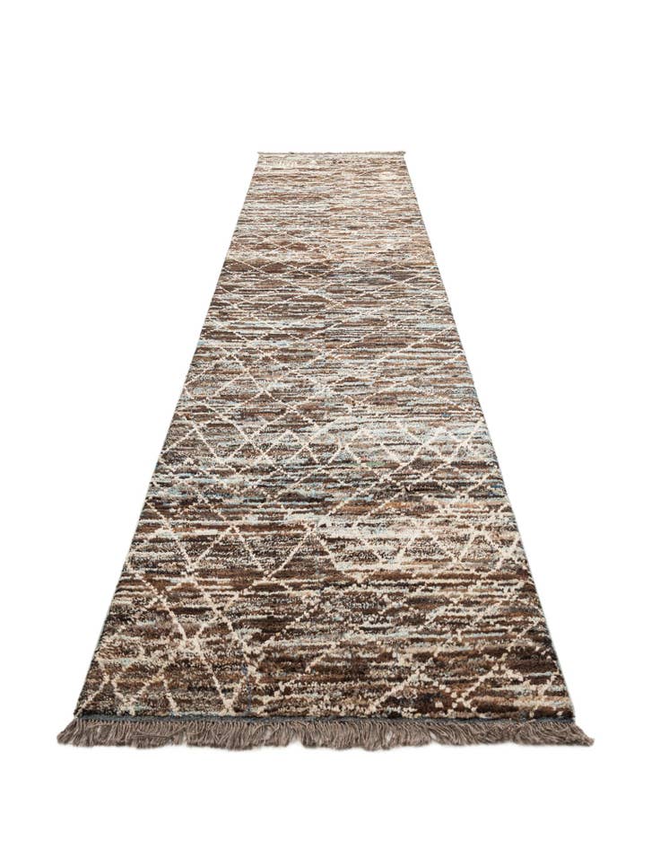 Detail image of  3' 5 x 15' 9  Hand Knotted Moroccan Wool Runner Rug