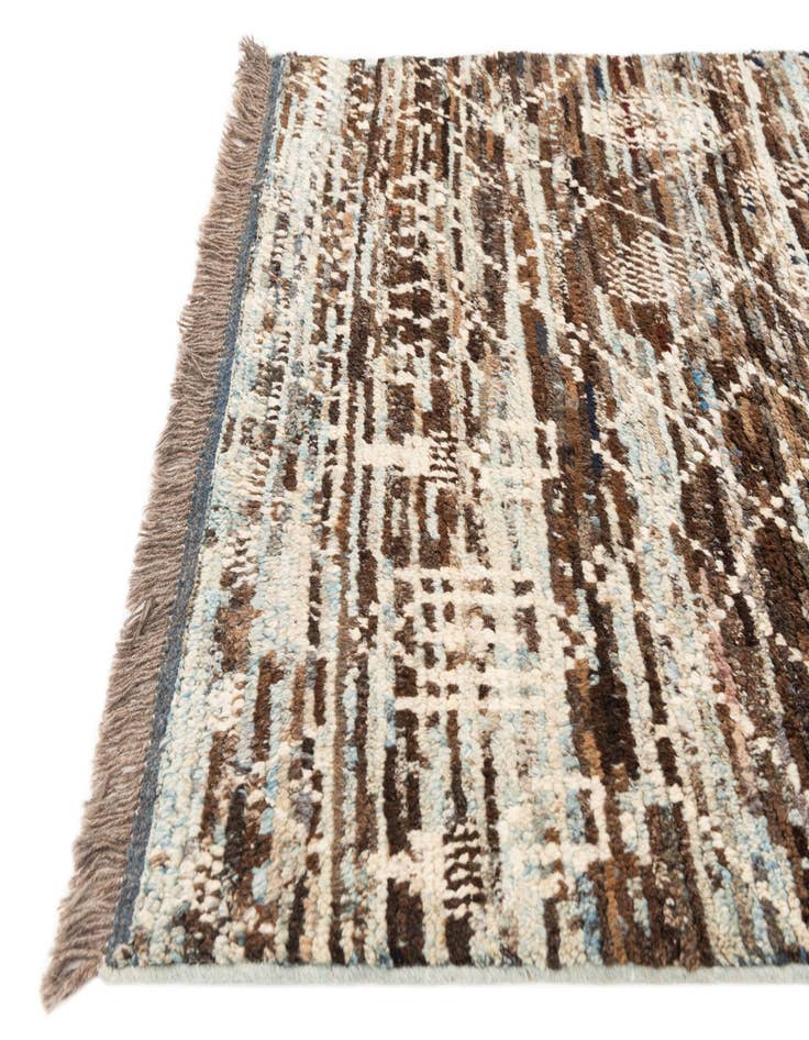 Detail image of  3' 5 x 15' 9  Hand Knotted Moroccan Wool Runner Rug